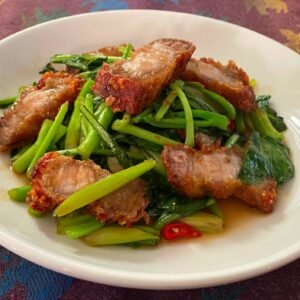 Stir-Fried Vegetables ( crispy pork with kale/ beef/ prawns)