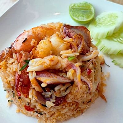 Fried-rice with Mixed seafoods